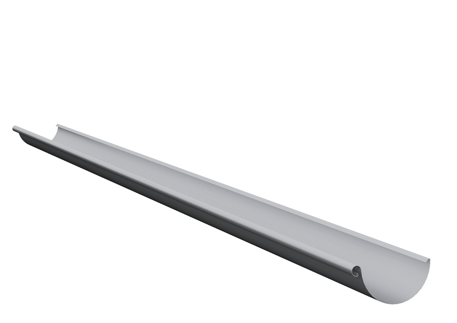 R150 Half Round Gutter - 1 Metre With Downpipe Cutout